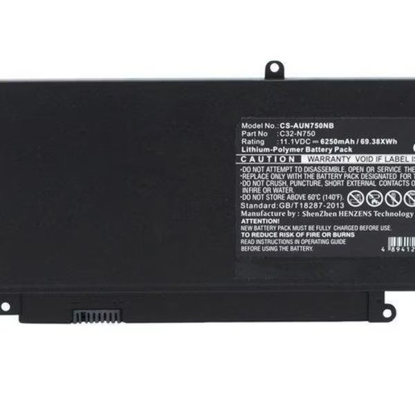 Replacement for Asus N750jv-t4069h Battery, Ilc, Mfr#: N750JV-T4069H  BATTERY ASUS